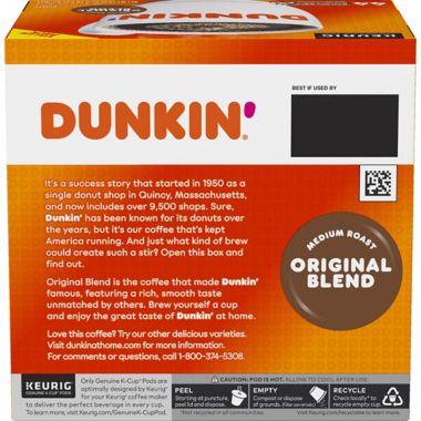 Dunkin' Donuts&reg; Original Blend Coffee Keurig&reg; K-Cup&reg; Pods 44-Count. View a larger version of this product image.