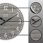 Alternate image 7 for FirsTime&reg; Arlo Farmhouse 20-Inch Wall Clock in Grey