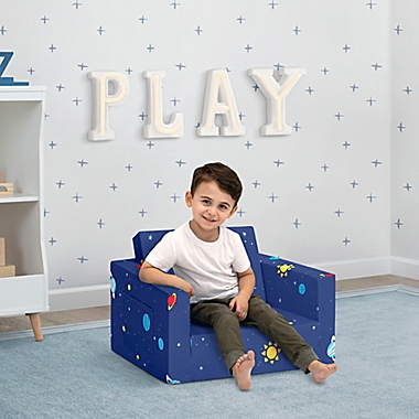 Delta Children&reg; Cozee Flip-Out Convertible Chair in Blue Space. View a larger version of this product image.