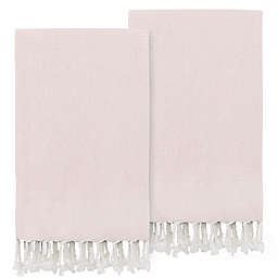 Linum Home Textiles Fun in Paradise Hand Towel Set in Pink (Set of 2)