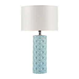 510 Design Macey Ceramic Table Lamp in Aqua with Shade