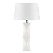 INK+IVY Kenlyn Ceramic Table Lamp in White with Shade