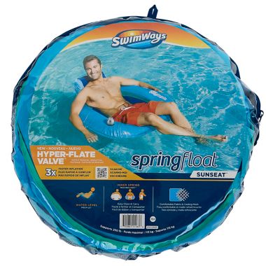 Swim Ways&reg; Spring Float Sunseat in Blue. View a larger version of this product image.