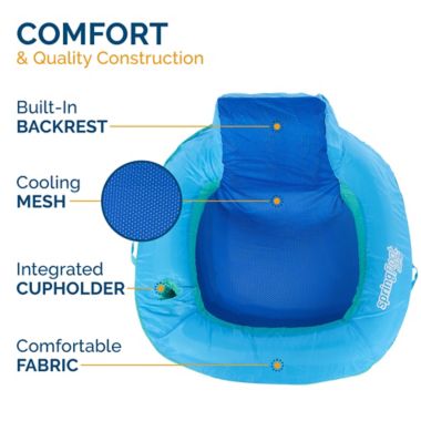 Swim Ways&reg; Spring Float Sunseat in Blue. View a larger version of this product image.