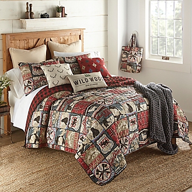 Your Lifestyle by Donna Sharp The Great Outdoors 2-Piece Reversible Twin Quilt Set in Red/Ivory. View a larger version of this product image.