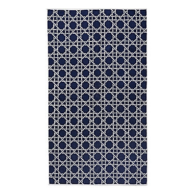Everhome&trade; Cane Jacquard Beach Towel in Blue Depths. View a larger version of this product image.