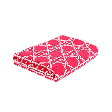 Everhome&trade; Cane Jacquard Beach Towel in Fuchsia Purple. View a larger version of this product image.