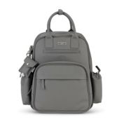 JuJuBe&reg; Million Pockets Faux Leather Deluxe Diaper Backpack in Earth Leather