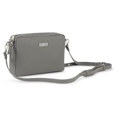 JuJuBe&reg; Be Clutch Faux Leather Crossbody Diaper Bag in Earth Leather. View a larger version of this product image.