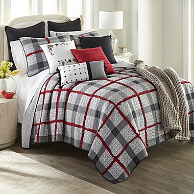 Donna Sharp&reg; Dawson 3-Piece Reversible Queen Quilt Set in Grey/White. View a larger version of this product image.