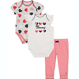 Tommy Hilfiger® Size 6-9M 3-Piece Bodysuit & Legging Set in Pink/Multi