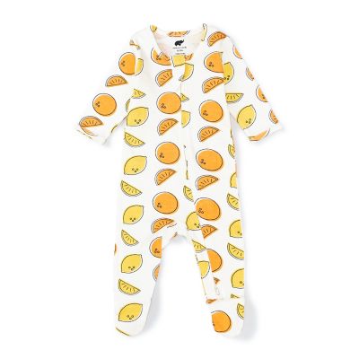 Monica + Andy Preemie Citrus Squeeze Organic Cotton Zipper Pajama