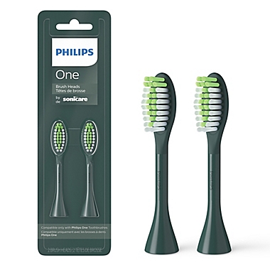 Philips One by Sonicare&reg; Brush Heads in Sage Green (Set of 2). View a larger version of this product image.