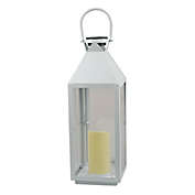 Everhome&trade; Solar Metal Outdoor Lantern in White