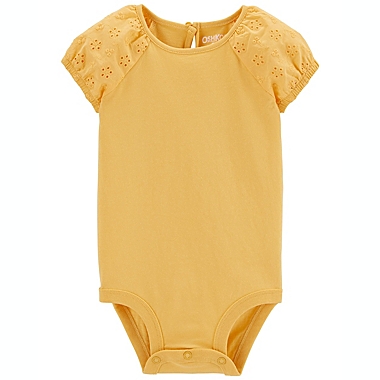 OshKosh B&#39;gosh&reg; Size 9M Eyelet Bodysuit in Yellow. View a larger version of this product image.