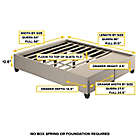Alternate image 3 for E-Rest Maille Queen Faux Leather Upholstered Platform Storage Bed Frame