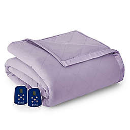 Micro Flannel® Electric Heated Queen Comforter/Blanket in Amethyst