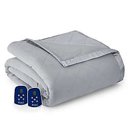 Micro Flannel® Electric Heated King/California King Comforter/Blanket in Greystone