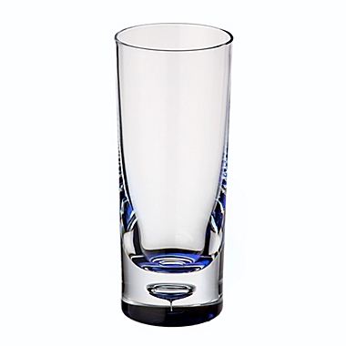 Our Table&trade; Bubble Bottom Highball Glass in Blue. View a larger version of this product image.