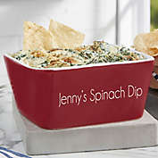 Personalized Small Classic Square Red Baking Dish