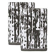 Studio 3B&trade; M&eacute;lange 2-Piece Hand Towel Set in Black/Multi