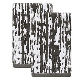 Studio 3B™ Mélange 2-Piece Hand Towel Set in Black/Multi