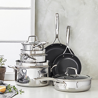 ZWILLING&reg; Energy Plus Nonstick Stainless Steel 10-Piece Cookware Set in Graphite Grey. View a larger version of this product image.