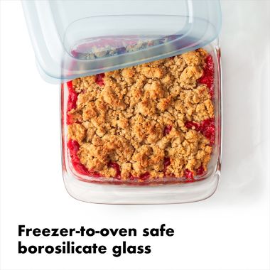 OXO Good Grips&reg; 2 qt. Oblong Glass Baking Dish with Lid. View a larger version of this product image.
