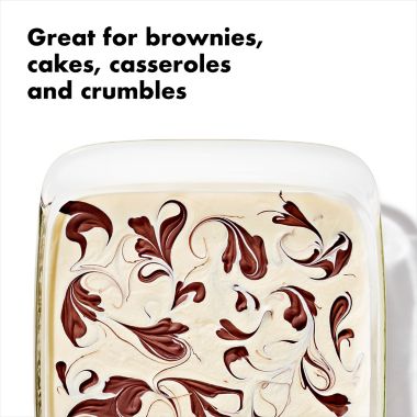 OXO Good Grips&reg; 2 qt. Oblong Glass Baking Dish with Lid. View a larger version of this product image.