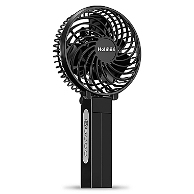 Holmes&reg; 17040 4-Inch 3-Speed Rechargeable Portable Fan in Black. View a larger version of this product image.