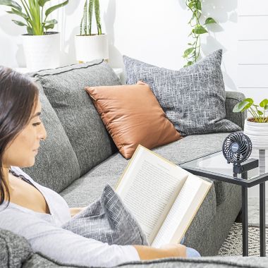 Holmes&reg; 17040 4-Inch 3-Speed Rechargeable Portable Fan in Black. View a larger version of this product image.