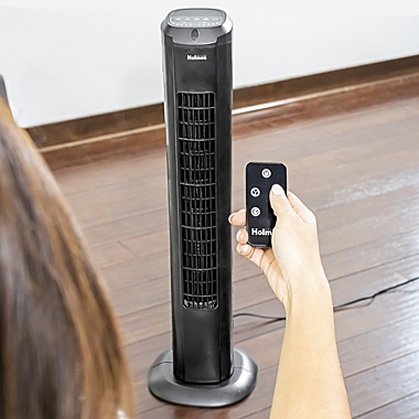 Holmes&reg; 17048 32.48-Inch 3-Speed Digital Oscillating Tower Fan with Remote in Black. View a larger version of this product image.