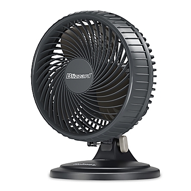 Holmes&reg; Blizzard 17039 11.41-Inch 2-Speed Oscillating Table Fan in Black. View a larger version of this product image.