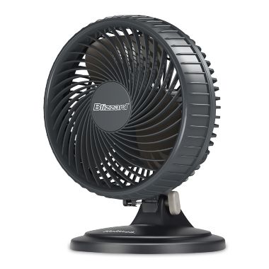 Holmes&reg; Blizzard 17039 11.41-Inch 2-Speed Oscillating Table Fan in Black. View a larger version of this product image.