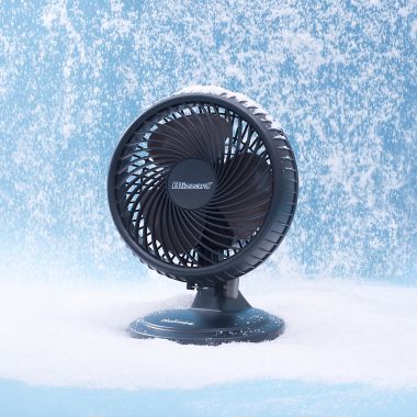 Holmes&reg; Blizzard 17039 11.41-Inch 2-Speed Oscillating Table Fan in Black. View a larger version of this product image.