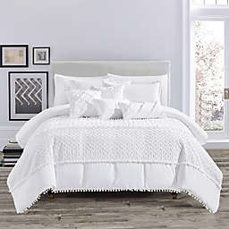 Elight Home Dewitt Luxury 7-Piece Queen Comforter Set in White