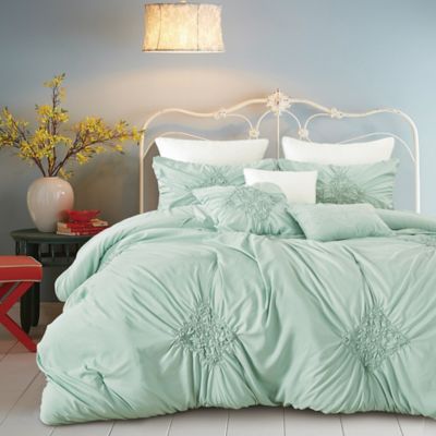 Elight Home Beryl Luxury 8-Piece Queen Comforter Set in Green