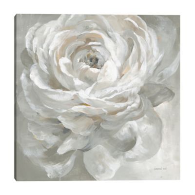 White Rose Canvas Picture Grey Floral Love Flower Split 4 Panel Wall Art SET 1 