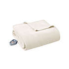 Alternate image 2 for Beautyrest Heated Ribbed Micro Fleece King Blanket in Ivory