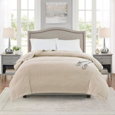 Beautyrest Heated Ribbed Micro Fleece Blanket. View a larger version of this product image.