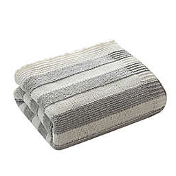 Bee & Willow™ Chenille Stripe Throw Blanket in Light Grey