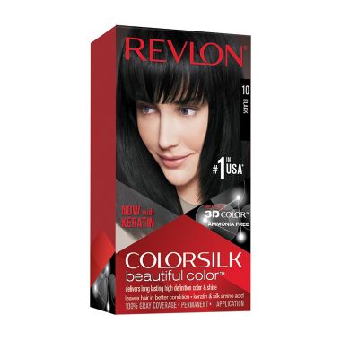Revlon® ColorSilk Beautiful Color™ Hair Color in 10 Black | Bed Bath &  Beyond