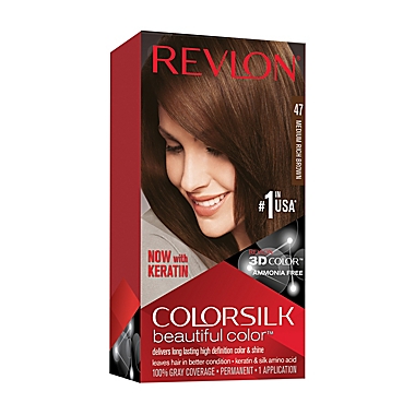 Revlon&reg; ColorSilk Beautiful Color&trade; Hair Color in 47 Medium Rich Brown. View a larger version of this product image.