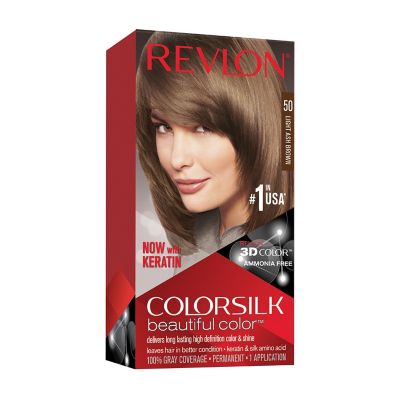 Revlon&reg; ColorSilk Beautiful Color&trade; Hair Color in 50 Light Ash Brown