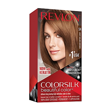 Revlon&reg; ColorSilk Beautiful Color&trade; Hair Color in 54 Light Golden Brown. View a larger version of this product image.