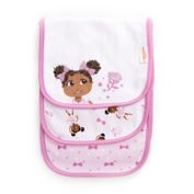 Little Muffincakes&trade; 3-Pack Zhara Baby Burp Cloth Set in Pink