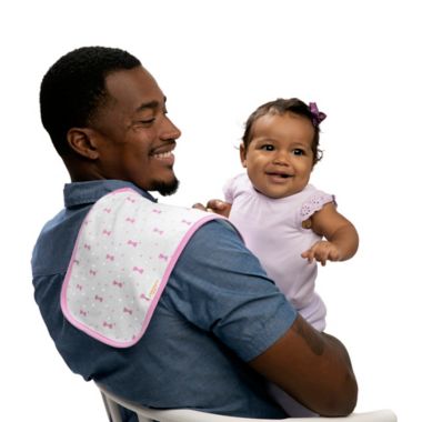 Little Muffincakes&trade; 3-Pack Zhara Baby Burp Cloth Set in Pink. View a larger version of this product image.