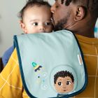 Alternate image 2 for Little Muffincakes&trade; Ashton 3-Pack Baby Burp Cloths in Blue