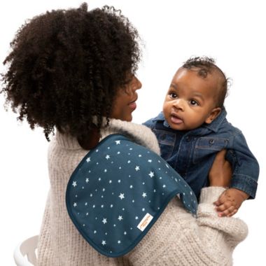 Little Muffincakes&trade; Ashton 3-Pack Baby Burp Cloths in Blue. View a larger version of this product image.