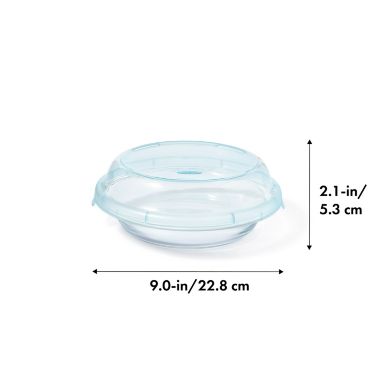 OXO Good Grips&reg; Covered Pie Dish in Light Blue. View a larger version of this product image.